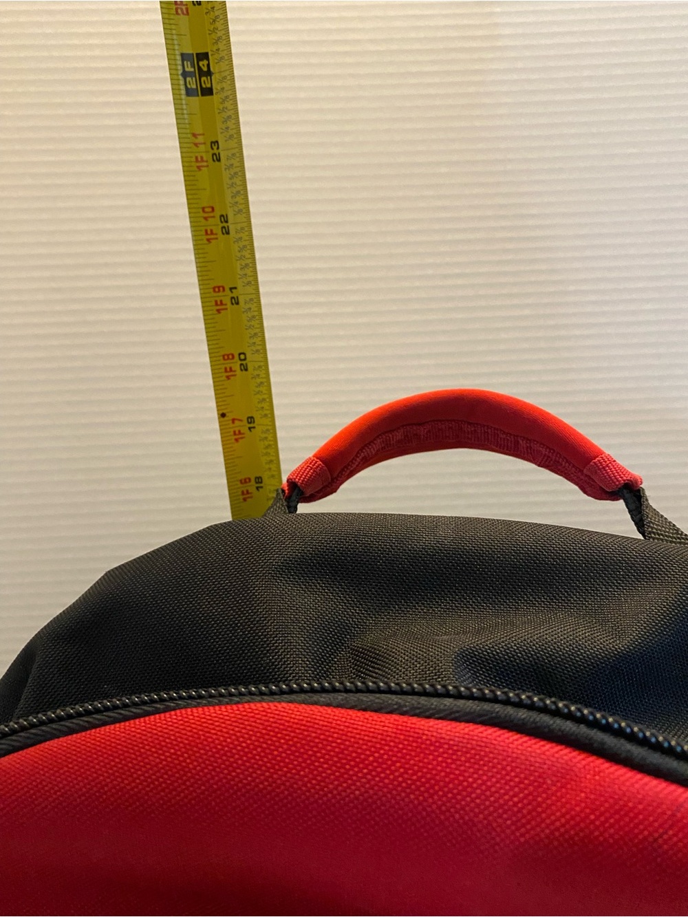 Husky Tool Backpack Heavy Duty Rubber Bottom Storage Bag Cushion Back Red Black - Picture 14 of 16